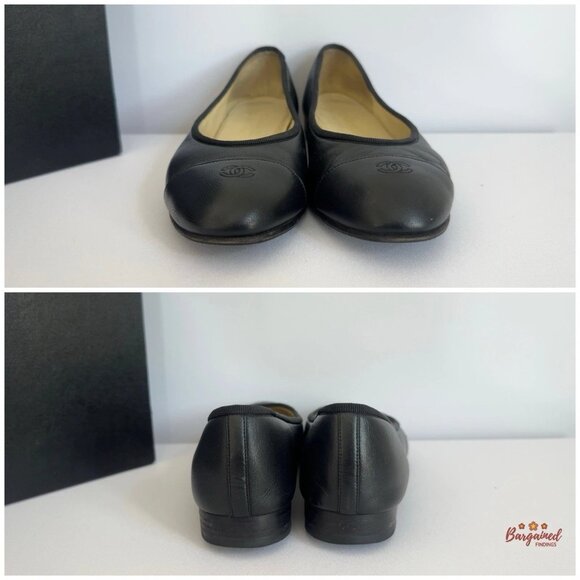 Authentic CHANEL Uniform Leather Ballet Flats 36.5/6.5 - Picture 2 of 10